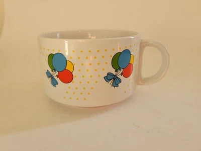 Linda taza sopa retro vintage años 80 con globos Foto 1 de 4