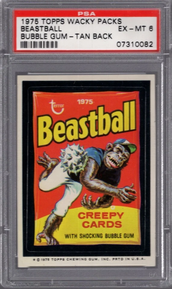 Topps Wacky Packages 1975 Bastball Bubble Gum PSA 6 Series 13 paquetes centrados! Foto 1 de 1