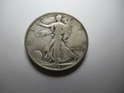 1943 S Walking Liberty Silver Half Dollar VG - F - Image 1 of 2