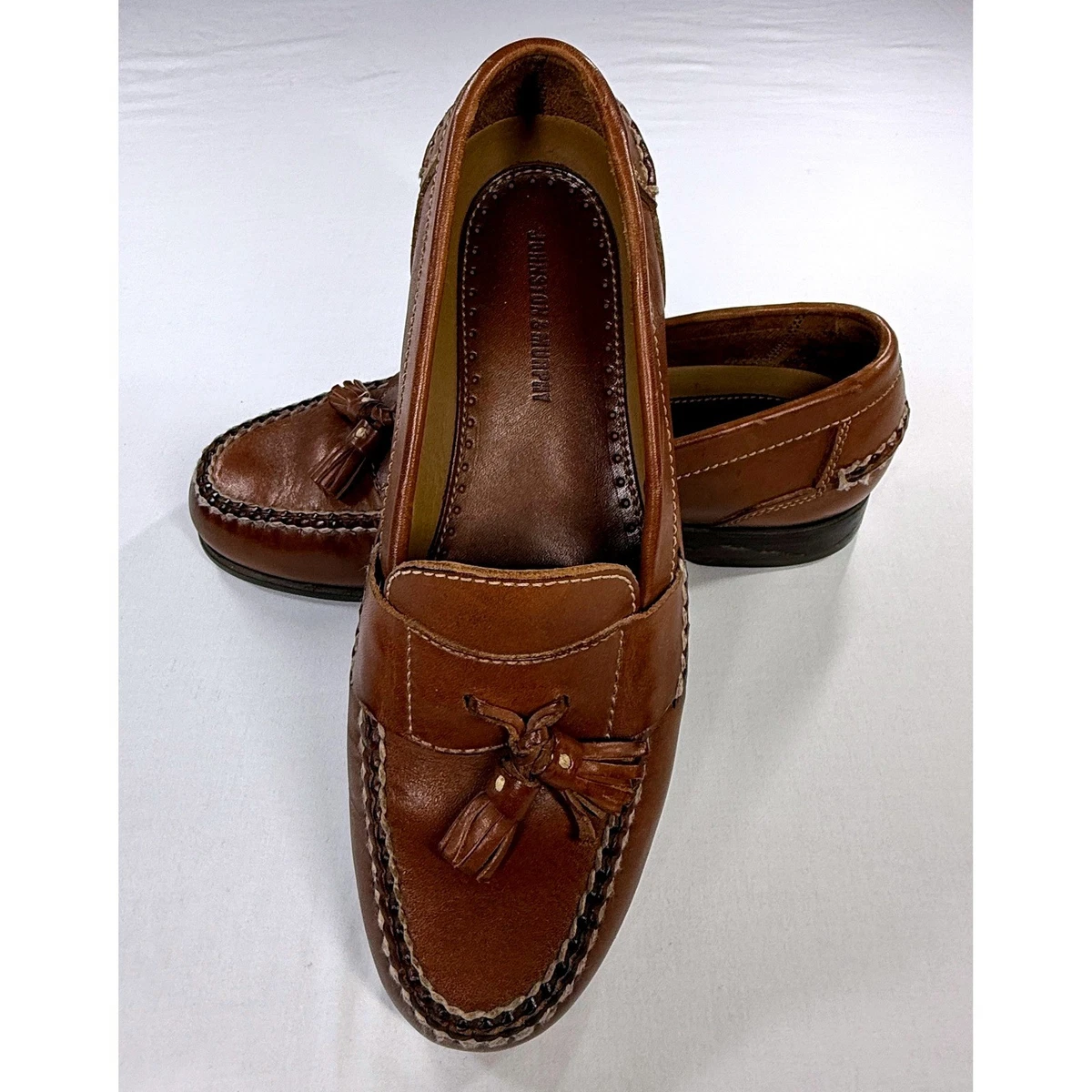 Johnston & Murphy Flynch Bit Loafer – Bequeme Slip-On Lederschuhe In Hellbraun Aus Italien