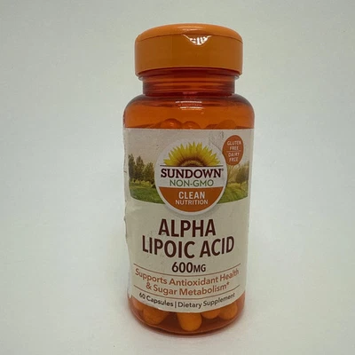 Sundown ácido alfa lipóico não transgênico 600mg 60 ct validade 11/25 - Imagem 1 de 2