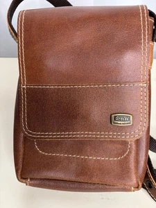 Borsa a tracolla uomo unisex in pelle marrone vintage anni 90 fatta a mano viaggio - Foto 1 di 8