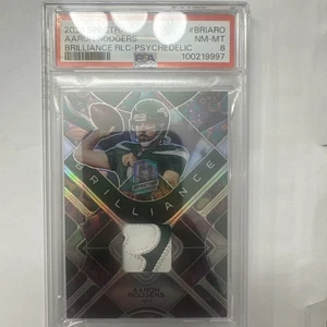 2023 Panini Spectra - Brilliance Aaron Rodgers Psychedelic Patch /5 PSA 8 - Picture 1 of 3