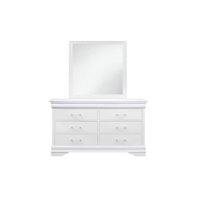 Traditional Glam Charlie White Dresser With Led, White - Image 1 of 3