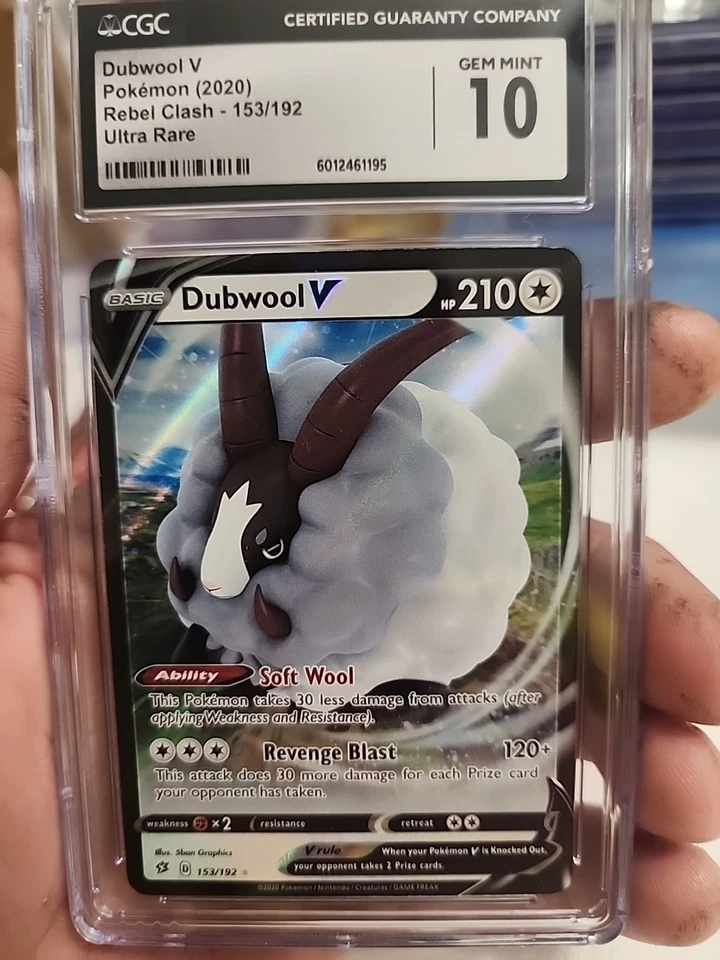 Dubwool V 153/192 Swsh02: Rebel Clash Holo CGC 10 - Image 1 of 4