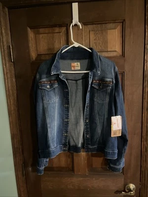 New W/ Tags Ruff Hewn Casual Long Sleeve Button Up Denim Jacket Womens Size L - Image 1 of 4