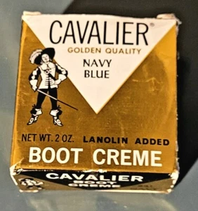 NEW Cavalier Boot Cream Kiwi Navy Blue Vtg NOS Rare Untouched - Picture 1 of 4