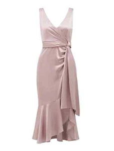 14 Forever New petite Satin Wrap Dress NWT $169.95 *BUY FIVE + ITEMS = FREE POST - Picture 1 of 3