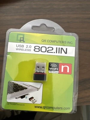 QR Computers INC. - USB 2.0 Wireless - 802.IIN - NEW - Image 1 of 2