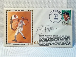 Jim Palmer Signed First Day Cover FDC 1990 Cooperstown Envelope Cachet JSA - Picture 1 of 3