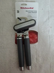 ABRIDOR DE LATAS Y BOTELLAS MANUAL KITCHENAID GRIS HUMO SATINADO NUEVO ESTILO KO199OHCHA - Imagen 1 de 5
