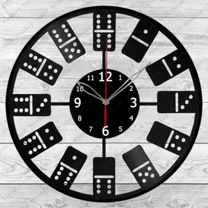 Vinyl Uhr Dominosteine Vinyl Schallplatte Wanduhr Home Art Decor Handarbeit 2257 - Bild 1 von 12