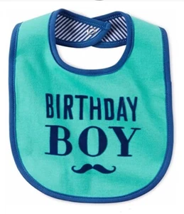 Birthday Boy Bib - Carter's One Sz - Blue, Green NWT - Picture 1 of 1