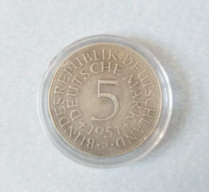 5 DM 1951 J | Silber | Prägestätte J | Sehr Selten | Deutsche Mark | Heiermann - Bild 1 von 2