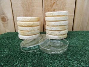 Lot of 12 Pyrex USA Petri Culture Dish Cover 3.9" & Bottom 3.5" - Picture 1 of 9
