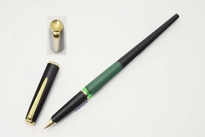 Pelikan M10S Tischfüllhalter Grün-Schwarz 14C BB Goldfeder Kappe 1967 Vintage - Bild 1 von 4