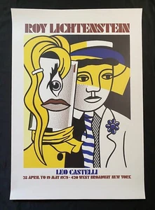 Roy Lichtenstein Rare Lithograph 1979 West Broadway “Stepping Out” 25 x 36 in - Picture 1 of 6