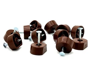 SHELF SUPPORTS 15mm nail in brown plastic pins cupboard shelves pegs (67) - Picture 1 of 6