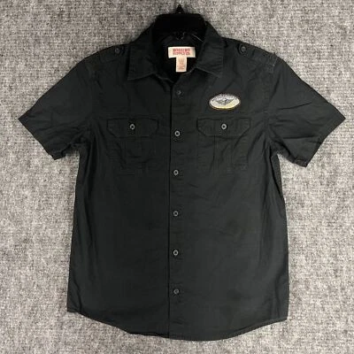 Mossimo Shirt Youth Boys Large Skull Casual Button-Up Short-Sleeve Work Shirt - Image 1 of 4