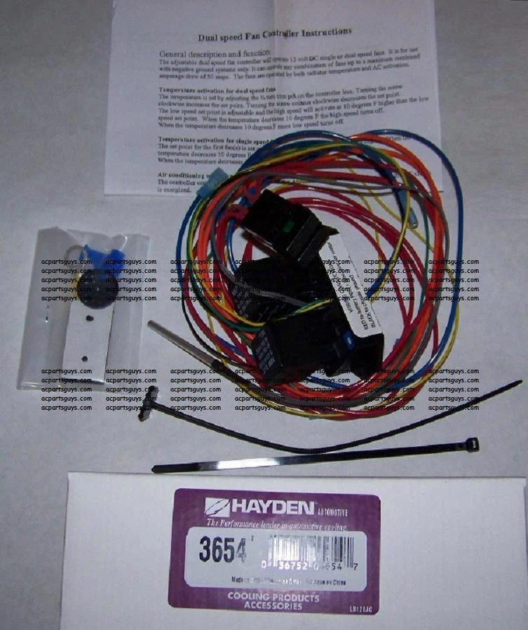 HAYDEN 2 SPEED ELECTRIC FAN CONTROL SWITCH 3654 - Image 1 of 1