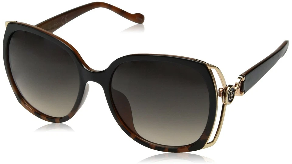 Gafas de sol Jessica Simpson ventiladas marrón tortuga de gran tamaño R2150 Foto 1 de 1
