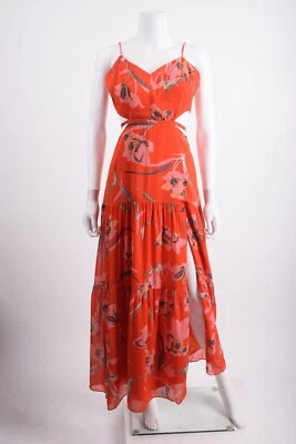 Maxi Vestido Milly Wilda Para Mujer Corte Tirantes Talla 6 Rojo Botánica Floral Nuevo con Etiquetas Foto 1 de 4