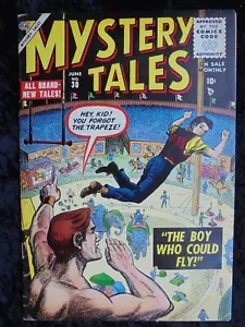 MYSTERY TALES #30 ESCASA PORTADA DE CIRCO 1955 ATLAS EDAD DE ORO CÓMIC de terror - Imagen 1 de 4