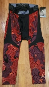 Jordan Men's Training Compression Graphic Tights Black/Red 687840 687 Size M - Picture 1 of 12