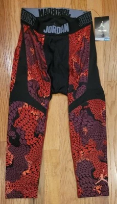 Jordan Men's Training Compression Graphic Tights Black/Red 687840 687 Size M - Image 1 of 4