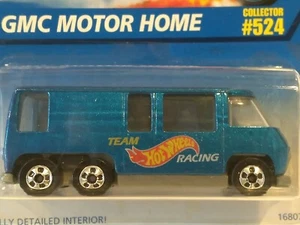 HOTWHEELS 1996 GMC MOTORHOME BLUE/WHITE CARD COLLECTOR #524 w/PROTECTOR MINT - Picture 1 of 10
