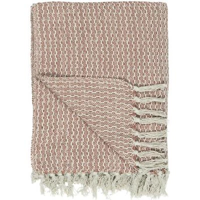 IB Laursen Plaid Rot-Braun Creme 130x160 Wolldecke Decke Baumwolle - Bild 1 von 4