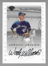 Woody Williams 1996 Leaf Signature Extended Autograph #216 /5000 Blue Jays Auto