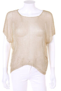 Me´s Fashion Shirt Oversize Metallic Overcut Shoulder L gold