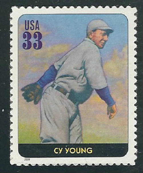 Scott # 3408-m...33 Cent...  Baseball Legends...Cy Young...2 Stamps - Image 1 of 1