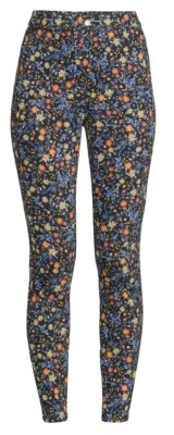 Time And Tru Women's High Rise Jeggings Pants Stretch Floral NWT X-SMALL (0-2) - Image 1 of 4