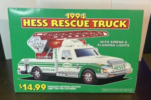 Vintage 1994 Hess Truck Fire Rescue Truck Store Display Advertising Sign Gas Oil - Picture 1 of 9