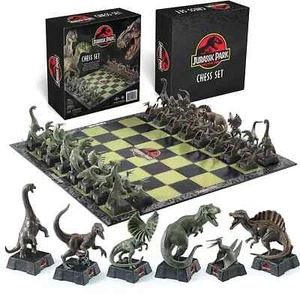 Noble Colección Parque Jurásico Juego de Ajedrez Dinosaurio Piezas de Ajedrez SELLADO Caja Abierta - Imagen 1 de 10