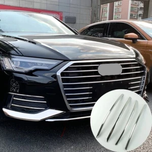 4pcs Car Front Fog Lamp Trim Strips Exterior Accessories For Audi A6 C8 2019-20 - Picture 1 of 5