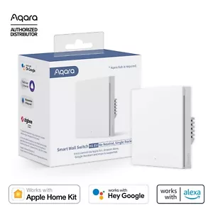 Aqara Smart Wall Switch H1 (senza neutro, singolo rocker) - Mozzo Aqara richiesto - Foto 1 di 6