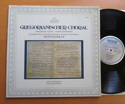 ARCHIV 2533 158 Gregorianischer Choral Montserrat 1974 NEAR MINT Stereo Gatefold - Image 1 of 4