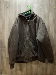 Cabelas Outdoor Gear Canvas Brown Insulated Work Jacket Coat Sz 3XL - Picture 1 of 18