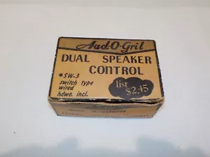 Vintage Aud-O-Gril Dual Speaker Control Kit 3-Way SW-3, FA-3, SW-39, & SW-3PL - Picture 1 of 6