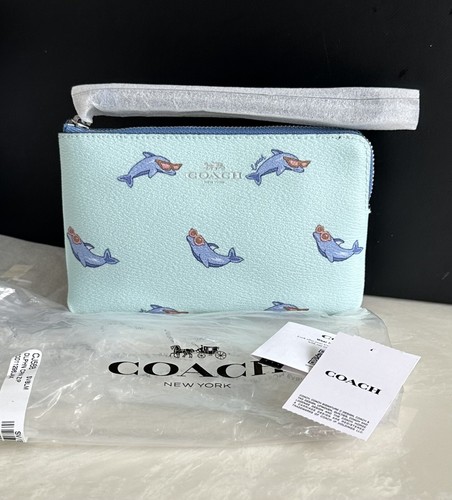 Bracciale Coach Delfino Blu Multi Angolo Zip Nuovo con etichette CJ568
