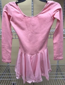 Arshiner Long Sleeve Pink Flared Skater Skirt Leotard Top Dress Size 16 New - Picture 1 of 8
