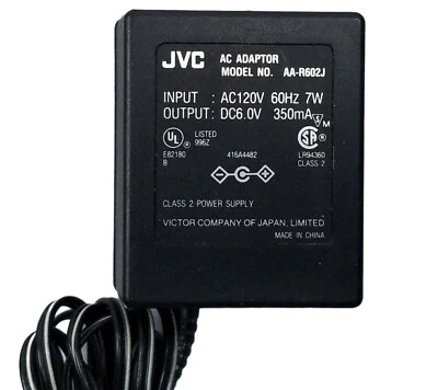 JVC AC Adaptor Model AA-R602J Class 2 Power Supply - Image 1 of 4