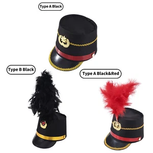 FEESHOW Drum Band Hat Toy Soldier Hat Costume Headband Kids Nutcracker Hat AU - Picture 1 of 31