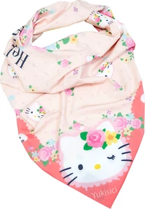 Sanrio Hello Kitty Seidentuch Kätzchen & Blumen Kordelzug Tasche Geschenk Set Rosa 100cm - Bild 1 von 14