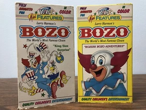 Bozo The World's Famous Clown VHS Lot - Bozerk Adventure & King Size Surprise - Picture 1 of 4