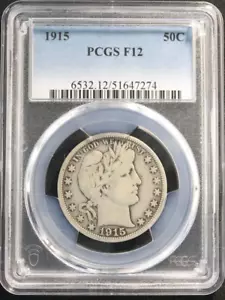 1915 Barber Half Dollar PCGS Graded F12! - Picture 1 of 3