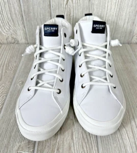 Sperry Women's Pier Wave High Top Lace-up Sneaker Classic White Size 9 STS86979 - Picture 1 of 19